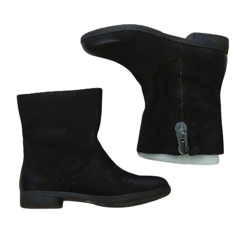 BCBGeneration Black Goat Suede Leather Moto Boots Size 7